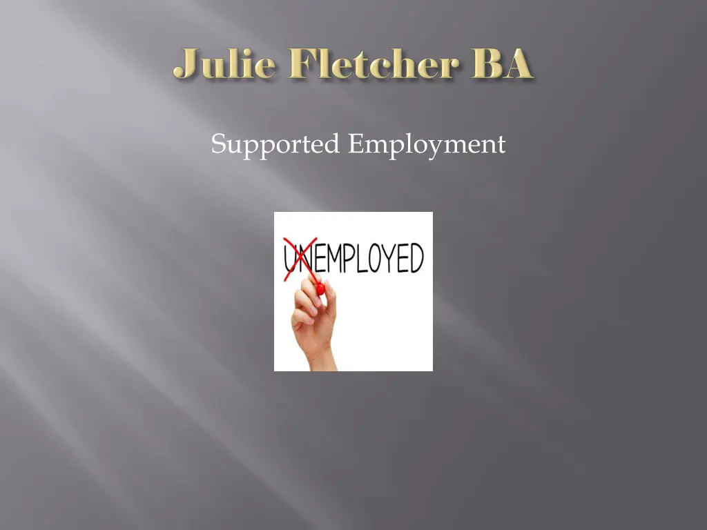 supported employment