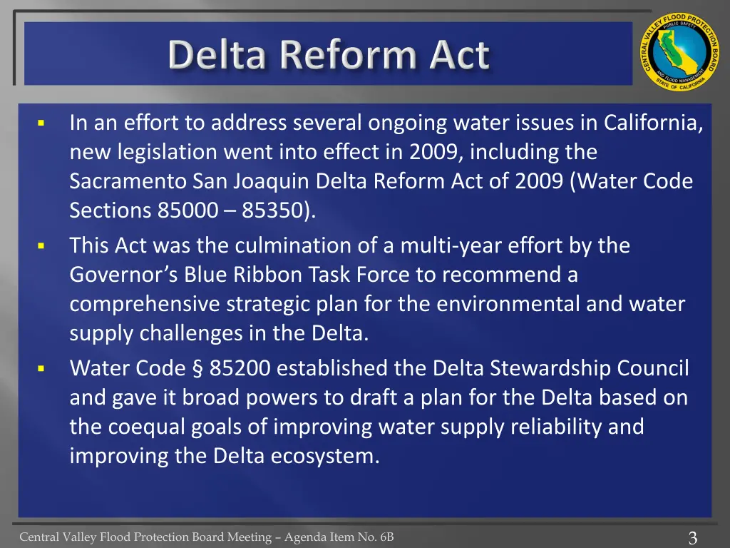 in an effort to address several ongoing water
