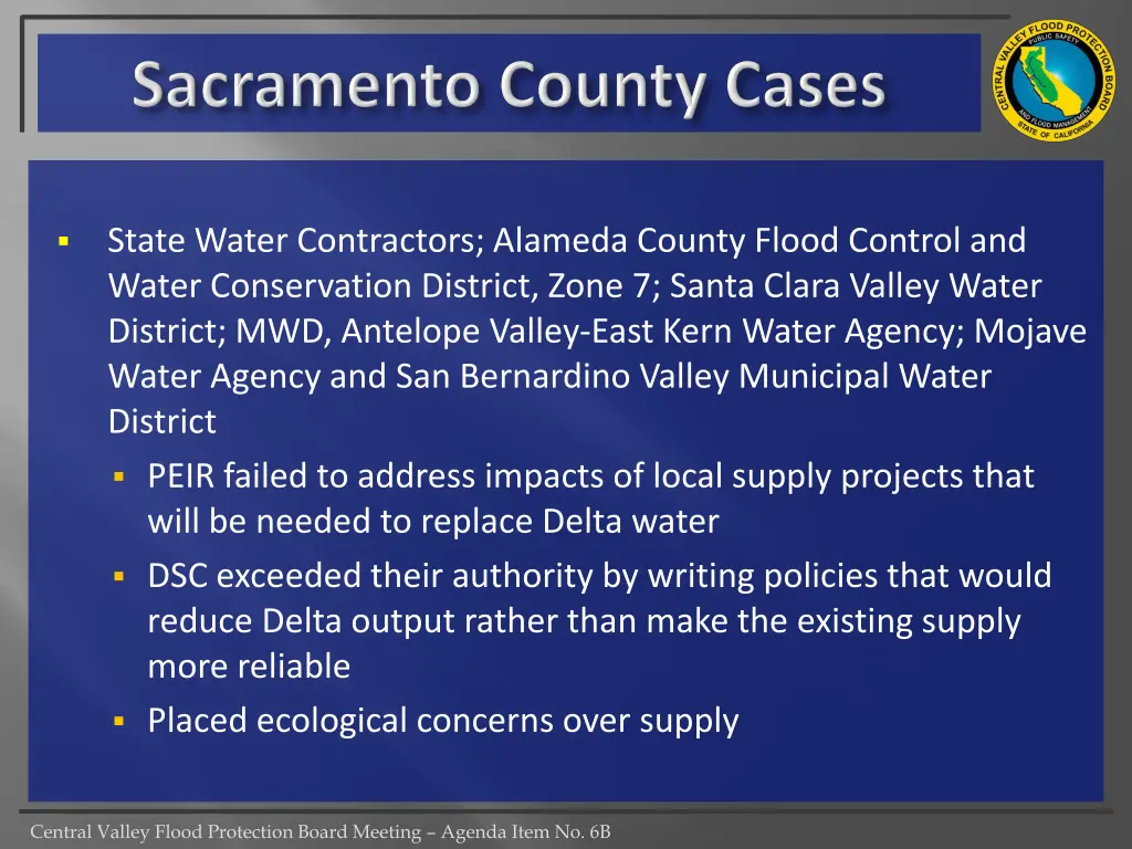 state water contractors alameda county flood