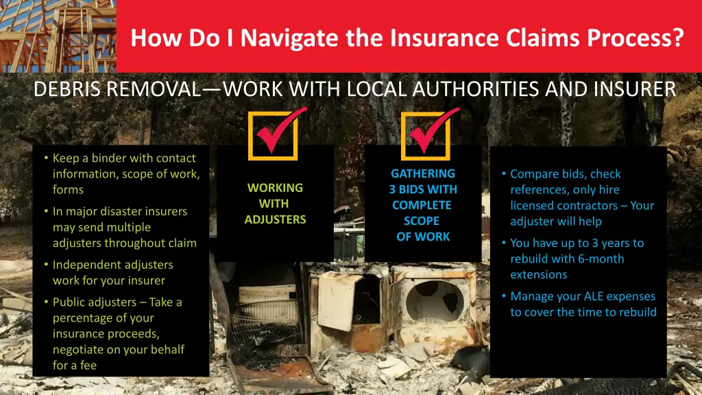 how do i navigate the insurance claims process