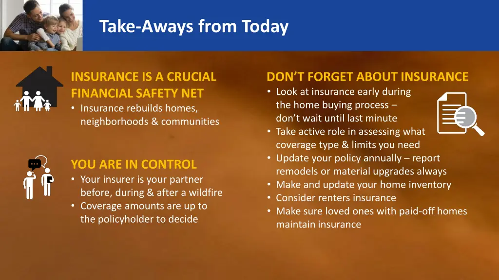 take aways from today