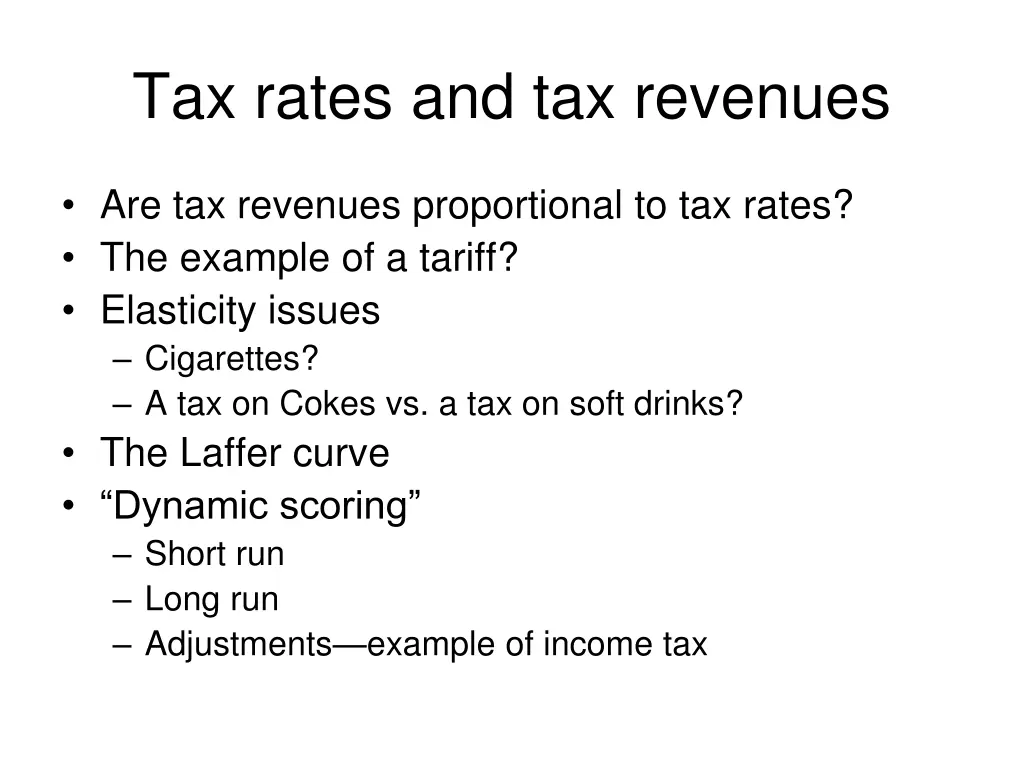 tax rates and tax revenues 1