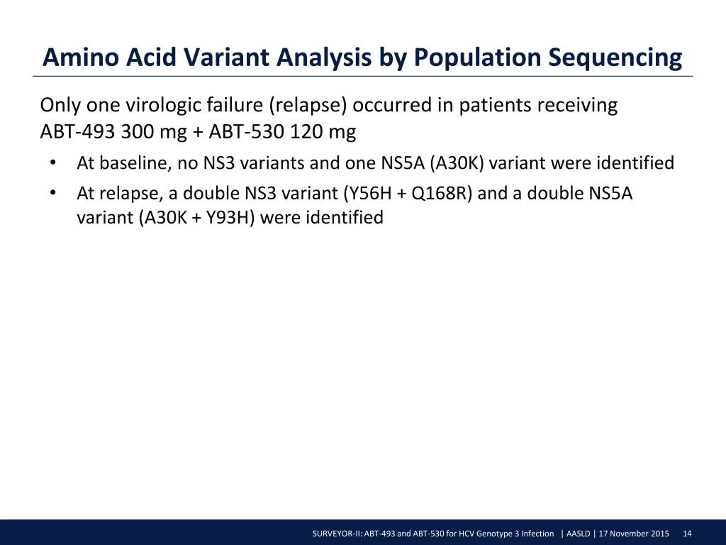 amino acid variant analysis by population