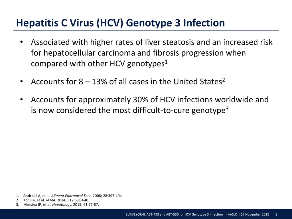 hepatitis c virus hcv genotype 3 infection