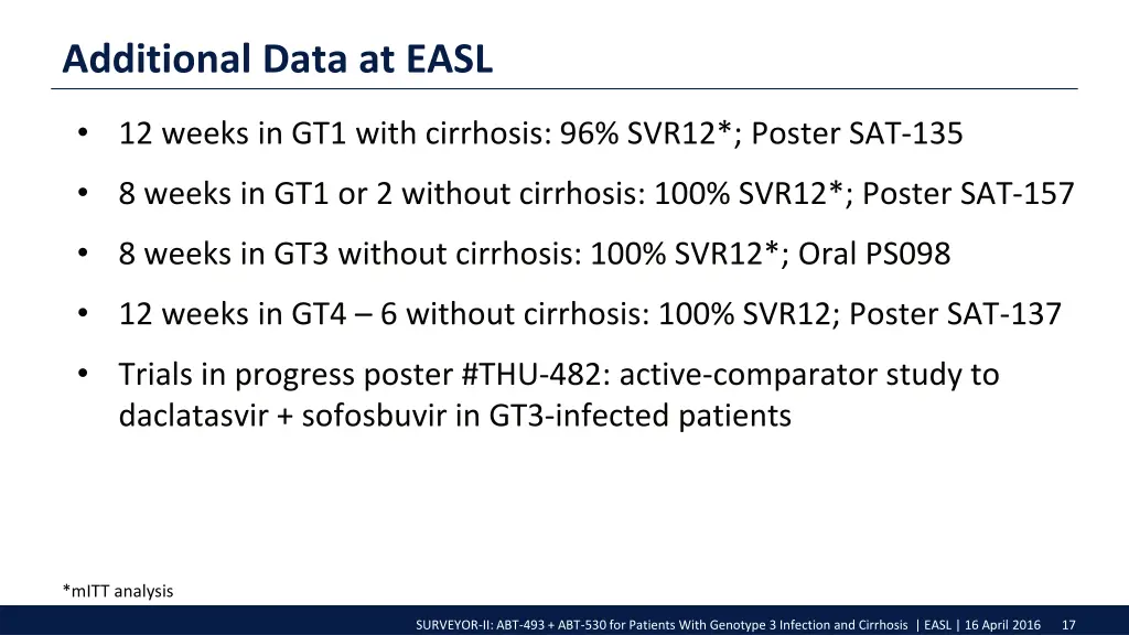 additional data at easl