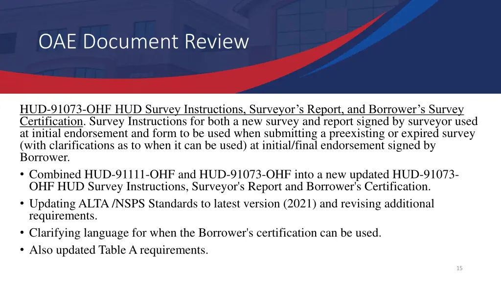 oae document review 2