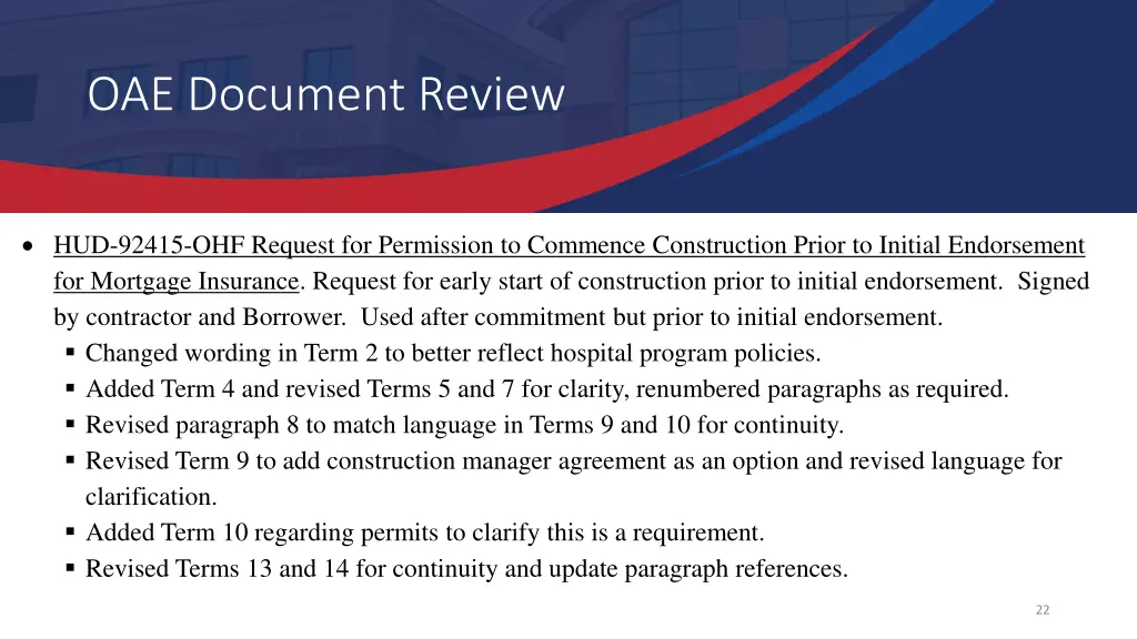 oae document review 9