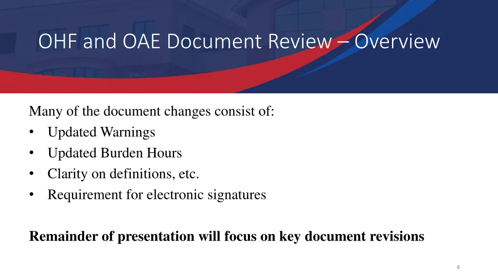 ohf and oae document review overview 2