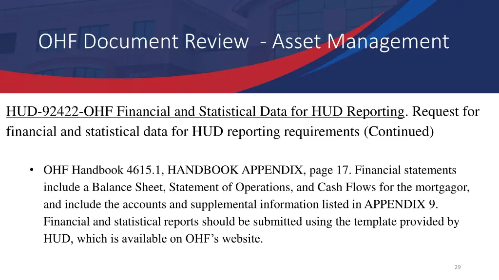 ohf document review asset management 5