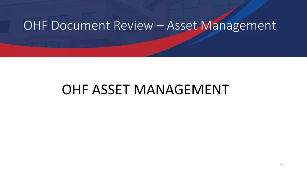 ohf document review asset management
