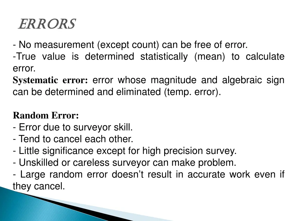 no measurement except count can be free of error