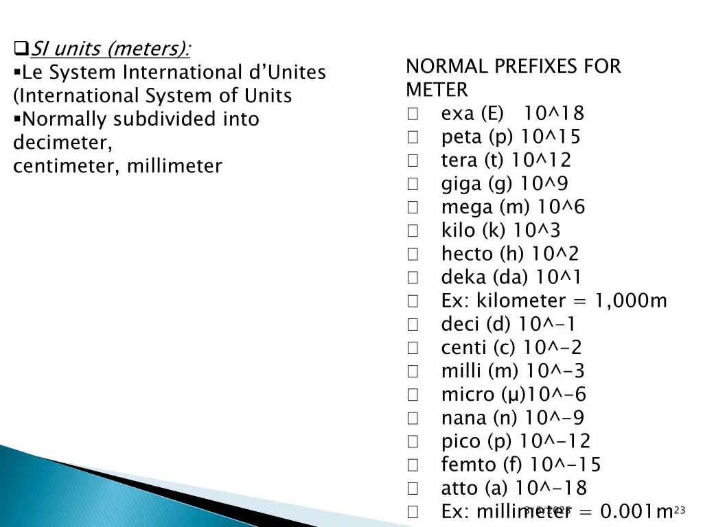 si units meters le system international d unites