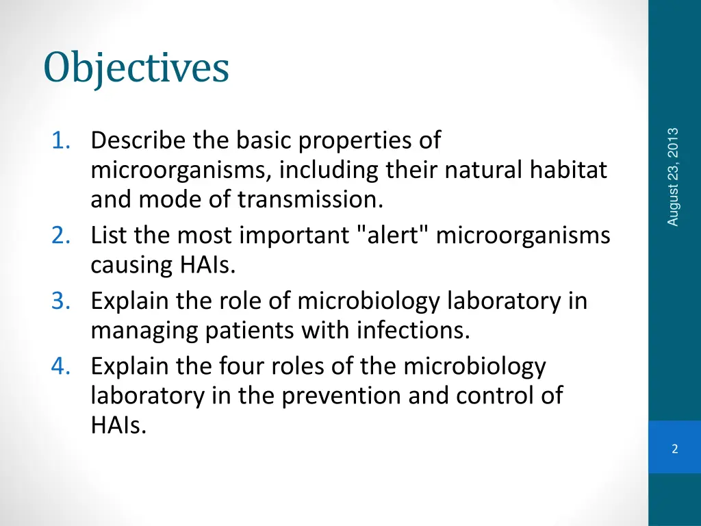objectives