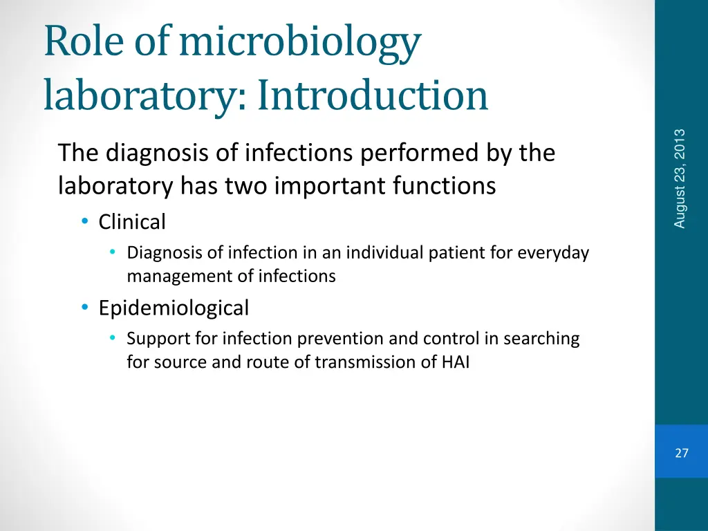 role of microbiology laboratory introduction