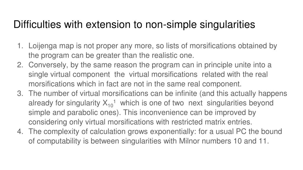 difficulties with extension to non simple