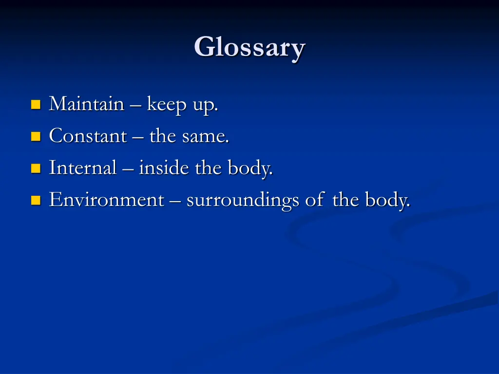 glossary