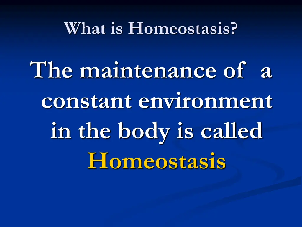what is homeostasis 1