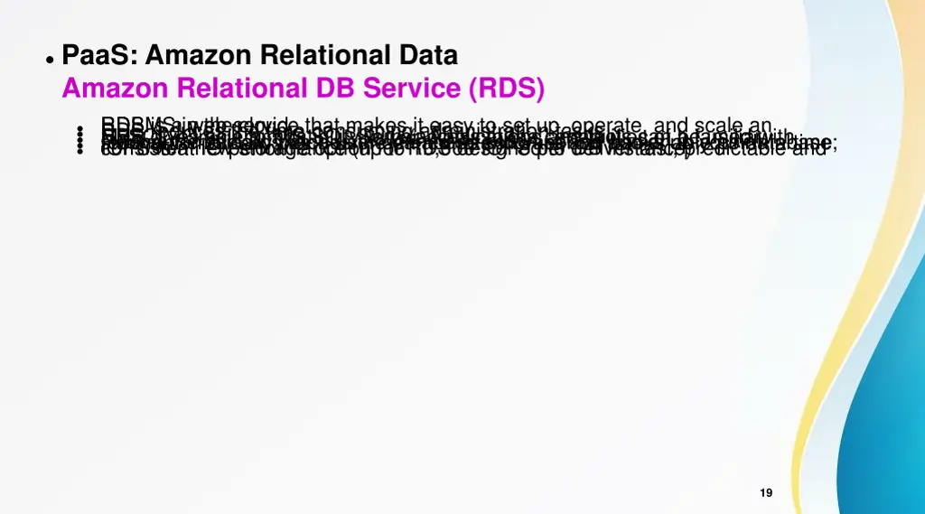 paas amazon relational data amazon relational