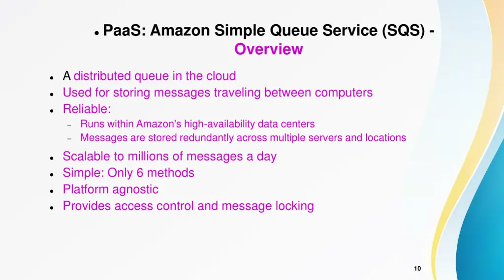 paas amazon simple queue service sqs overview