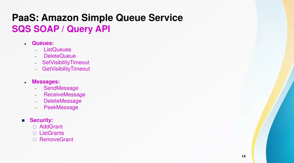 paas amazon simple queue service sqs soap query