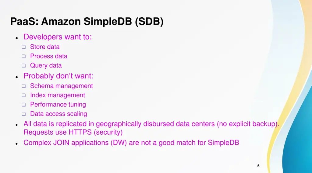 paas amazon simpledb sdb 2