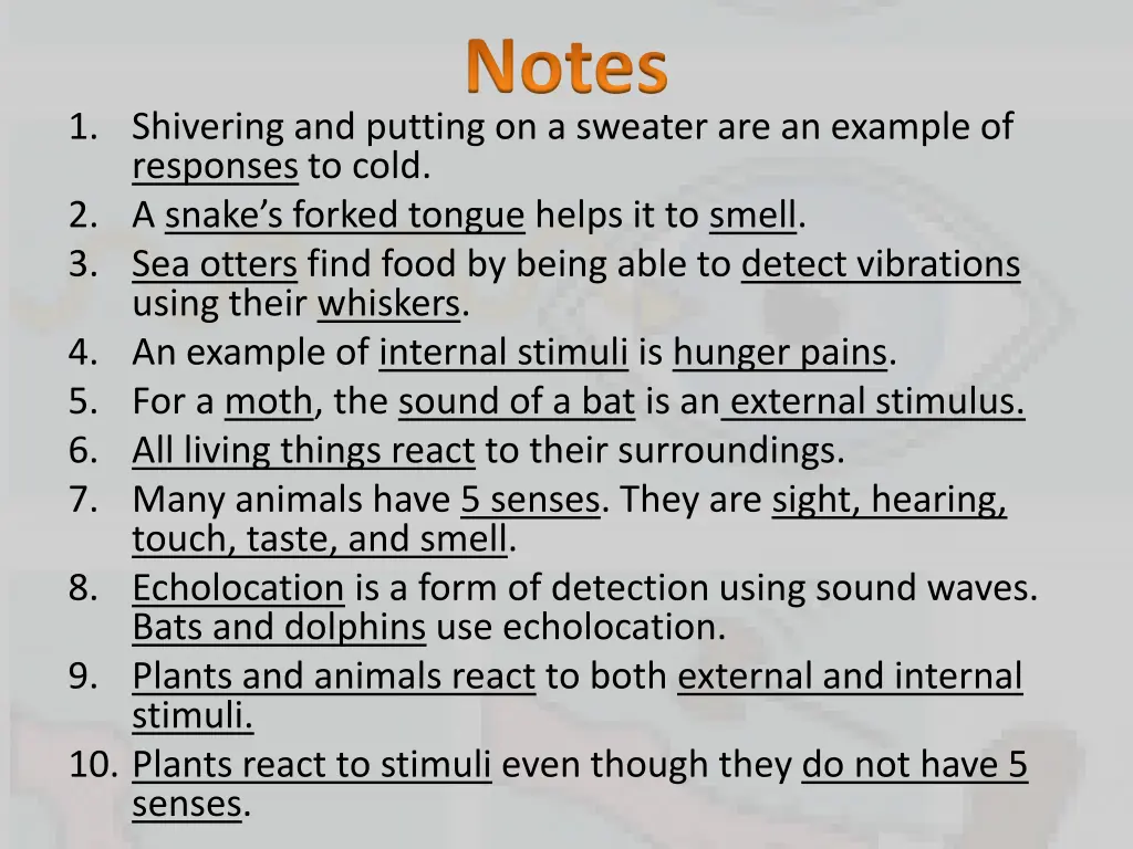 notes