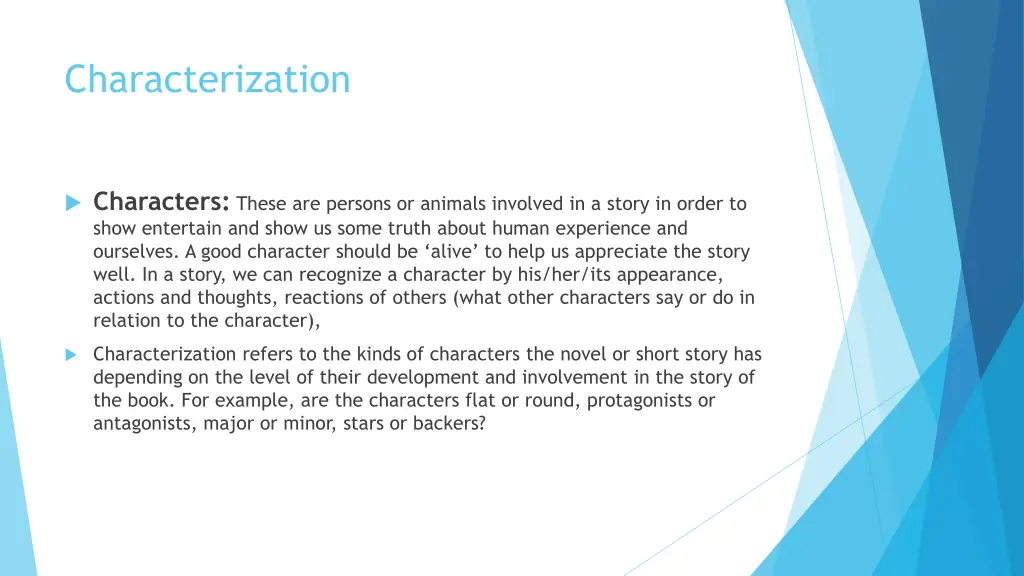 characterization