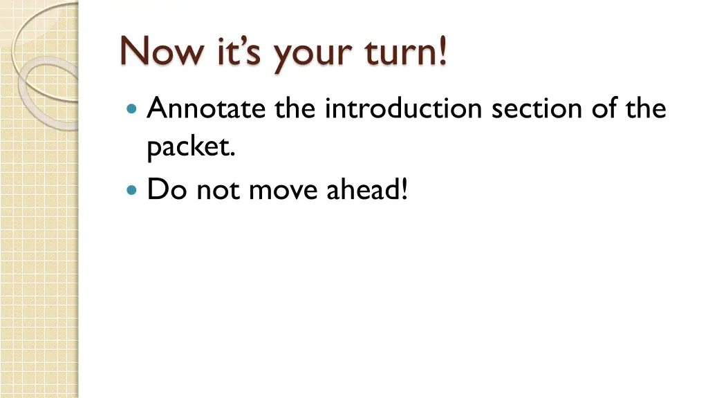 now it s your turn