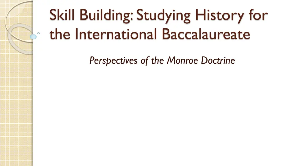 skill building studying history
