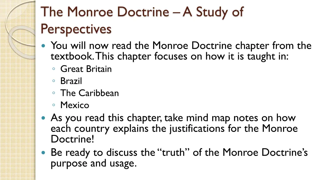 the monroe doctrine a study of perspectives