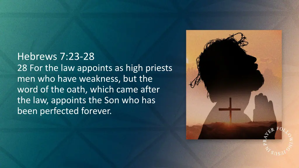 hebrews 7 23 28 28 for the law appoints as high