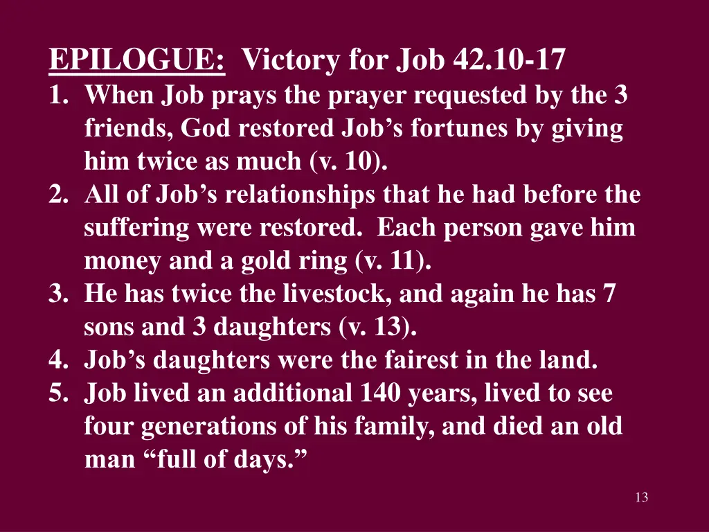 epilogue victory for job 42 10 17 1 when