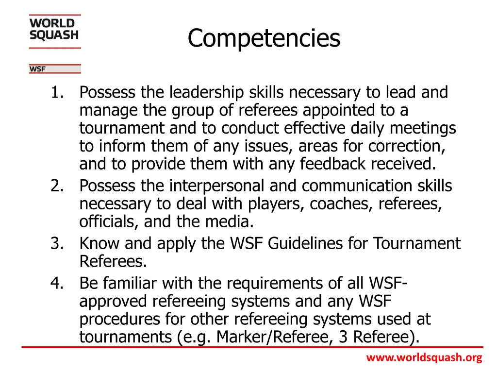 competencies