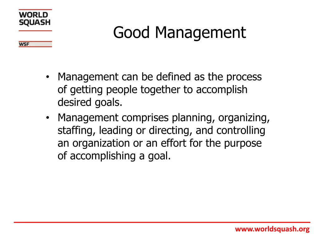 good management
