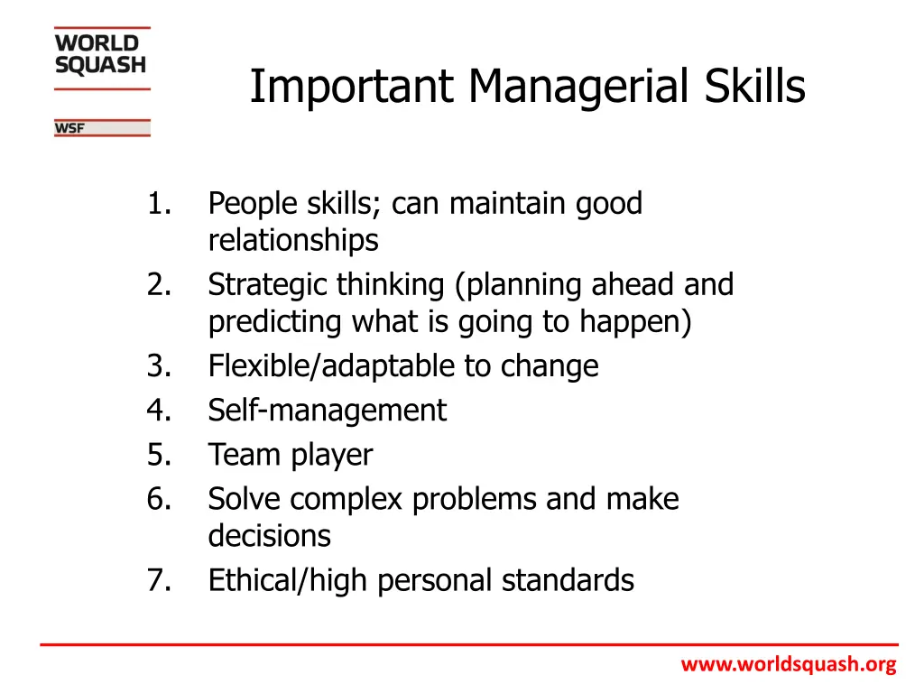 important managerial skills