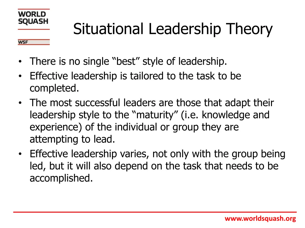 situational leadership theory