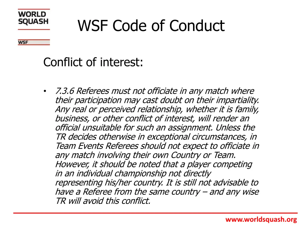 wsf code of conduct 5