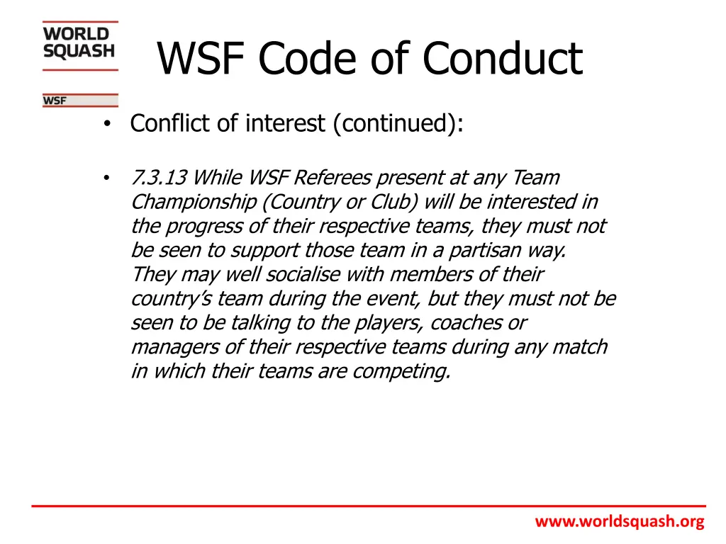 wsf code of conduct 6