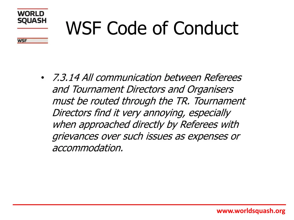 wsf code of conduct 8