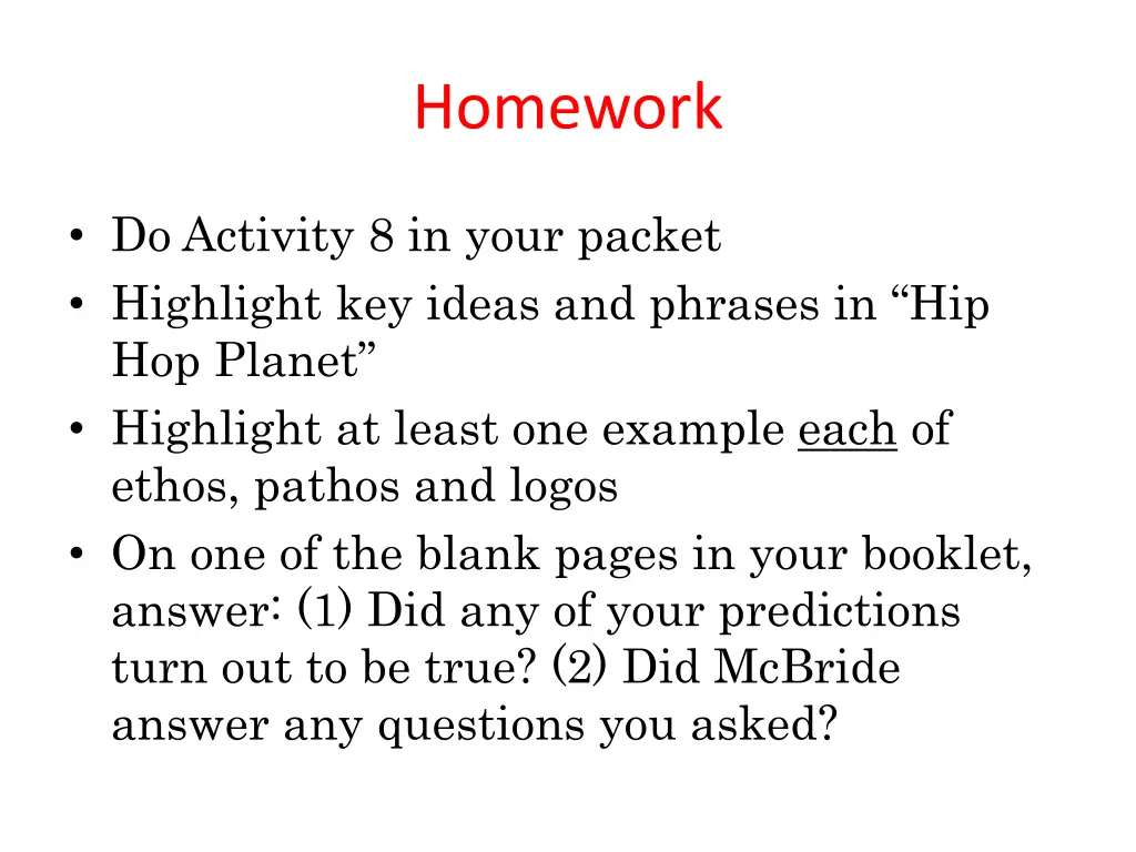 homework
