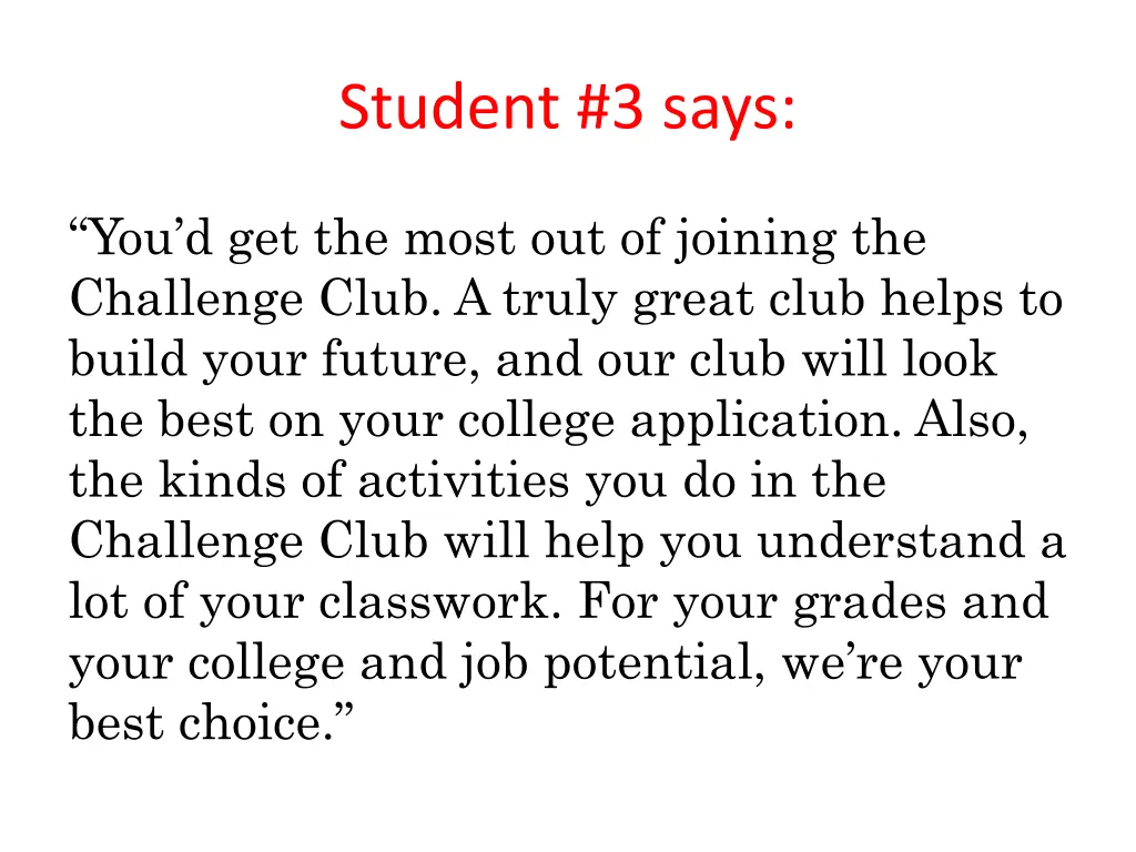 student 3 says