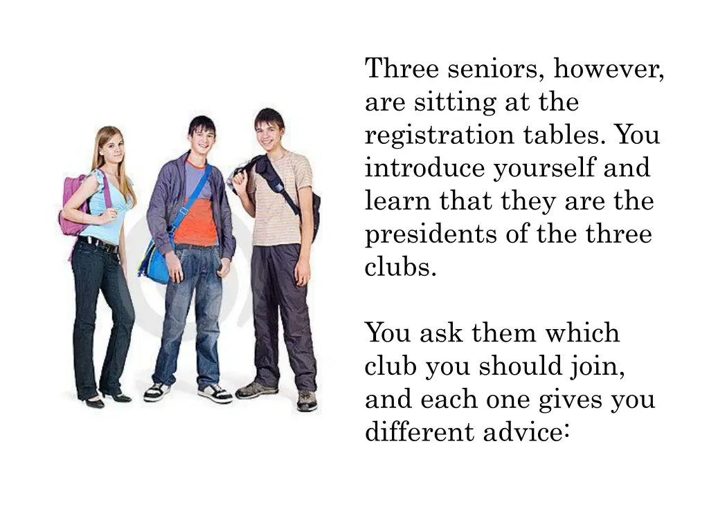 three seniors however are sitting