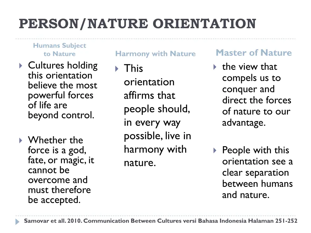person nature orientation