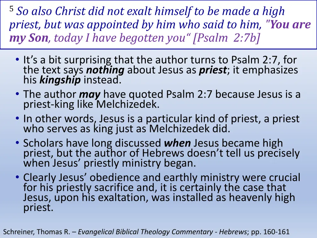 5 so also christ did not exalt himself to be made 1