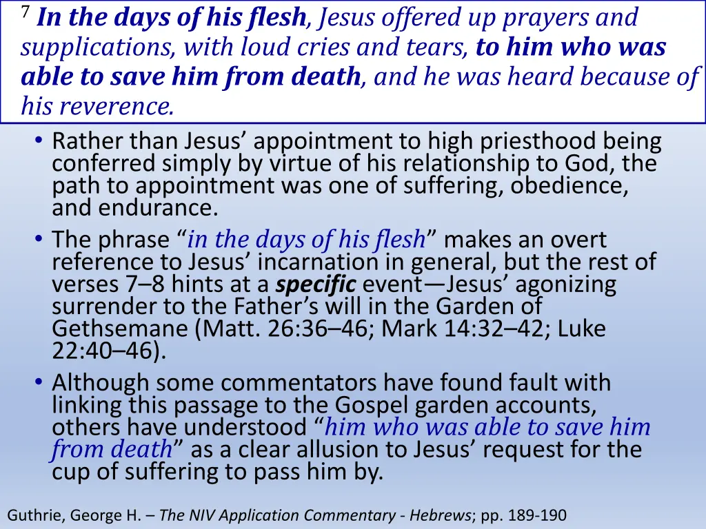 7 in the days of his flesh jesus offered
