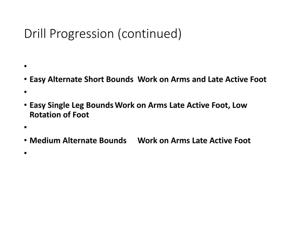 drill progression continued 1