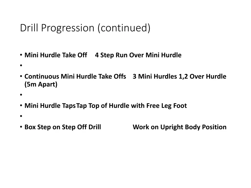 drill progression continued 2