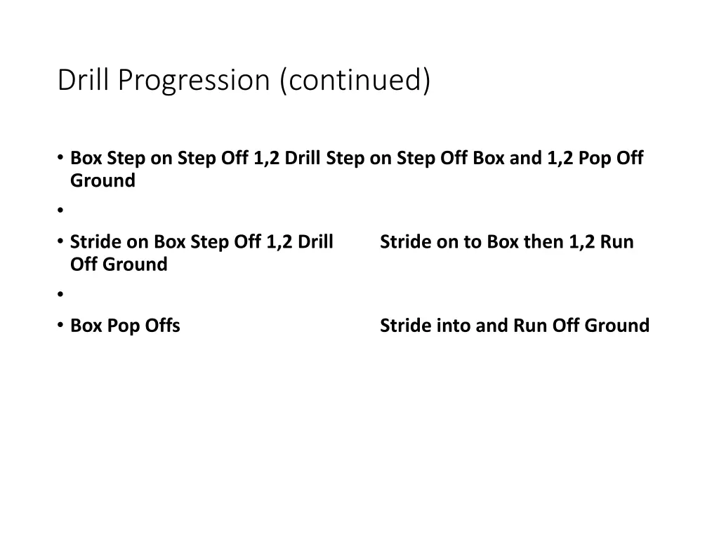 drill progression continued 3