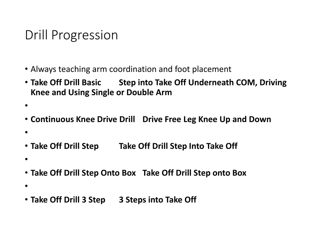 drill progression