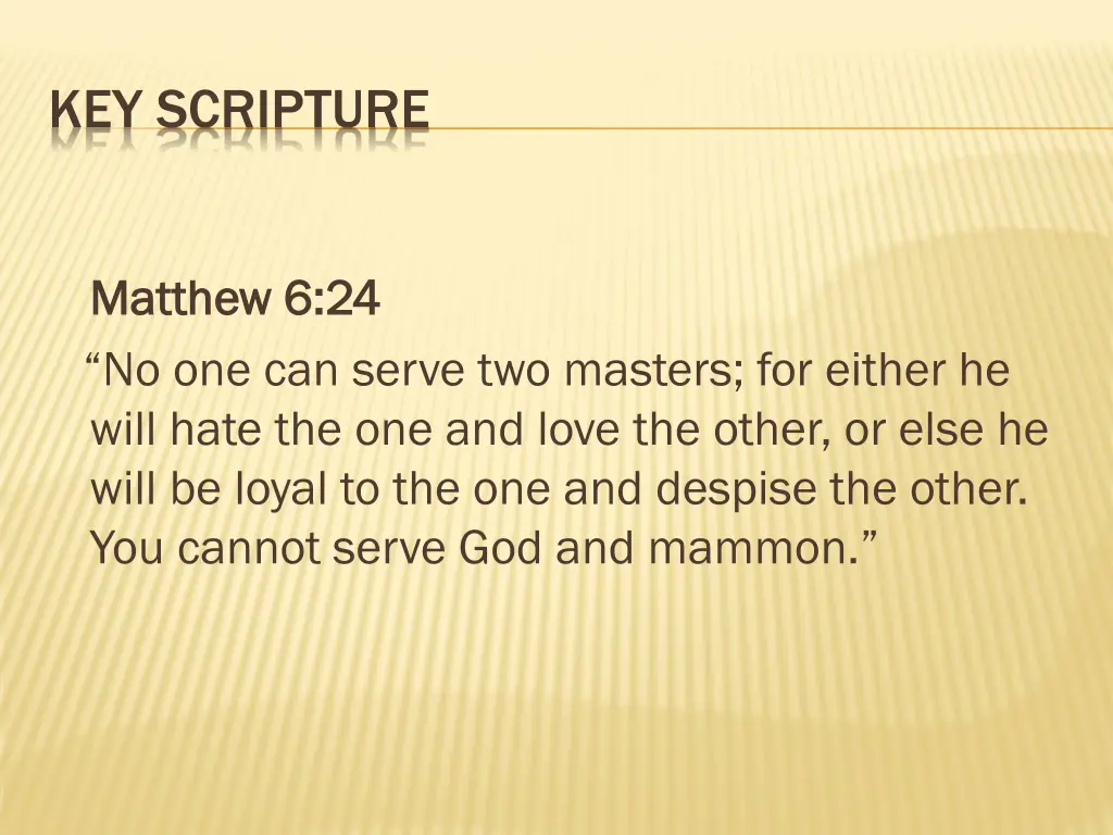 key scripture